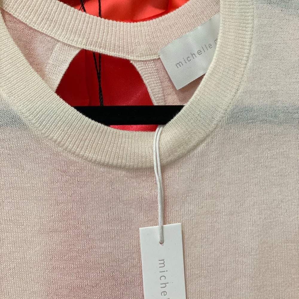 NWT Michelle Mason Cut Out Perfect Sweater Crew